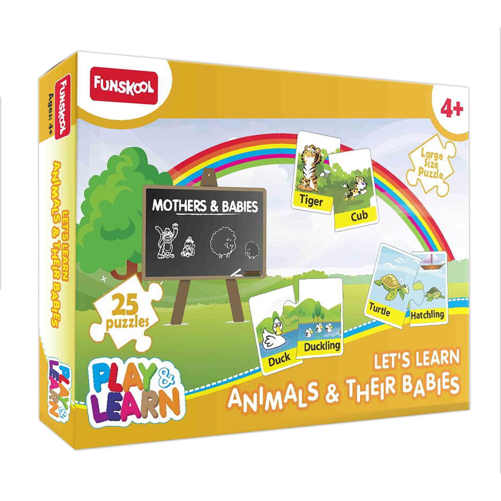 Let’s Learn Animals & Their Babies Puzzle – Fun Matching Game for Kids (4+ Years)