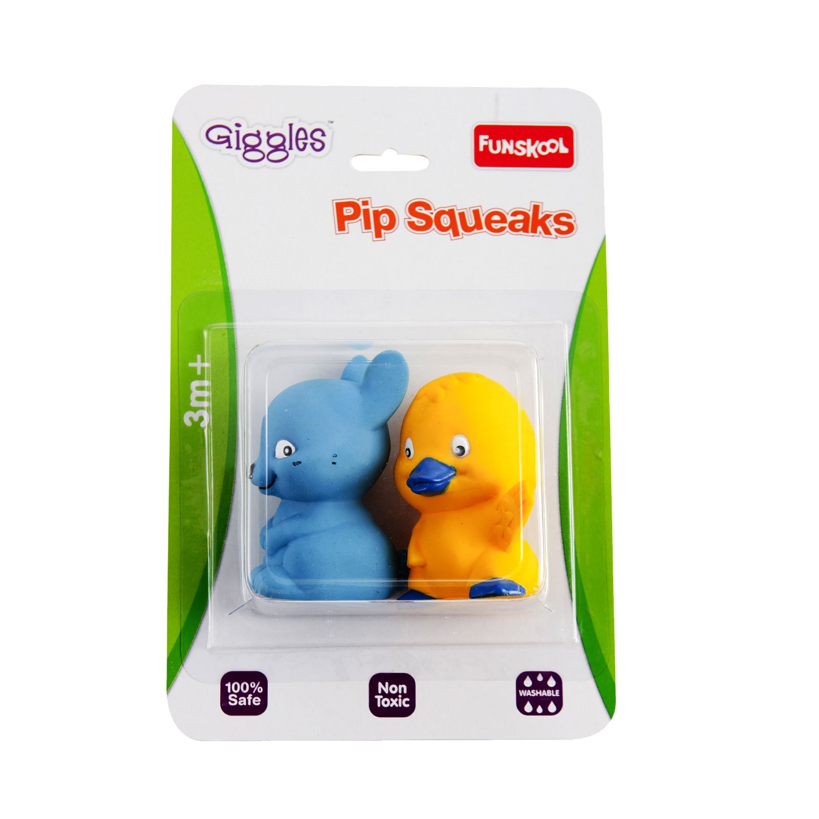 Pip Squeak-2S – Animal-Shaped Squeaky Toys for Babies (3+ Months)