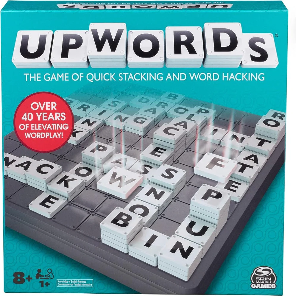 Spin Master Upwords – High-Stacking, Word-Building Strategy Game (8+ Years)