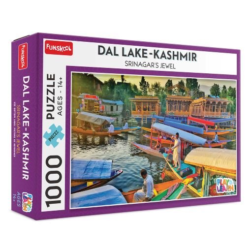 Dal Lake Kashmir 1000 Pieces Jigsaw Puzzle – A Stunning Mental Challenge for Teens and Adults (14+ Years)