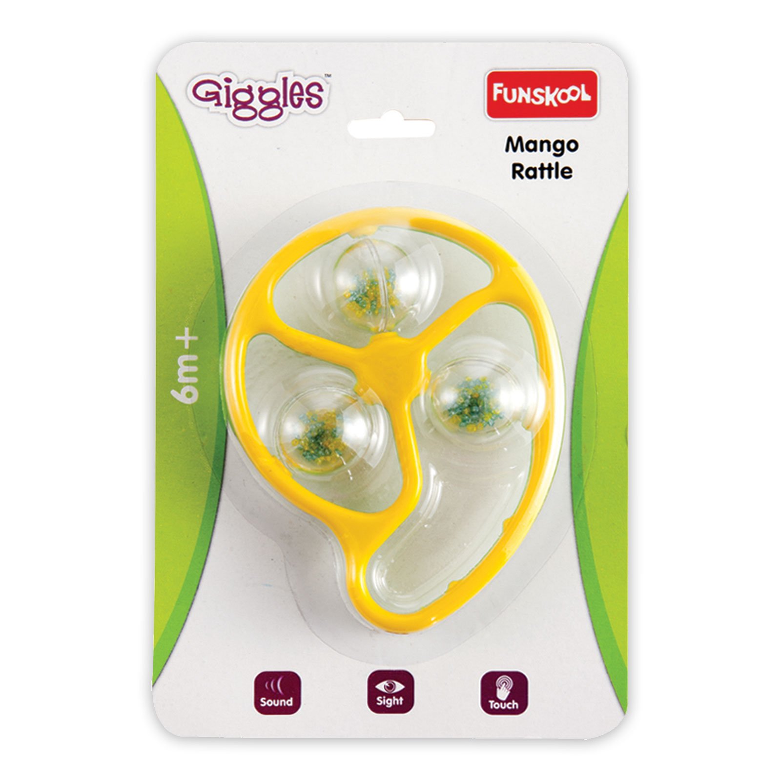 Funskool Mango Rattle – Baby’s First Sensory Toy for 6+ Months