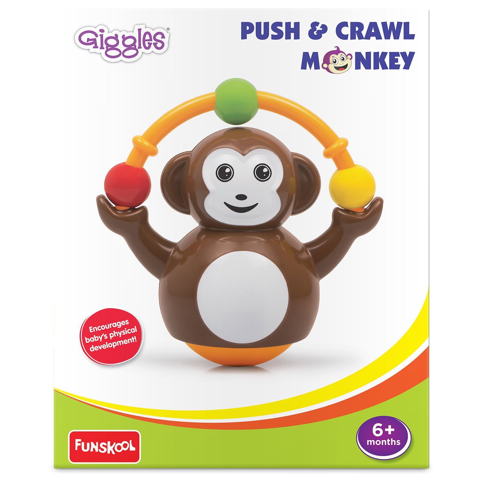 Push N Crawl Monkey – Interactive Playmate for Babies (6+ Months)