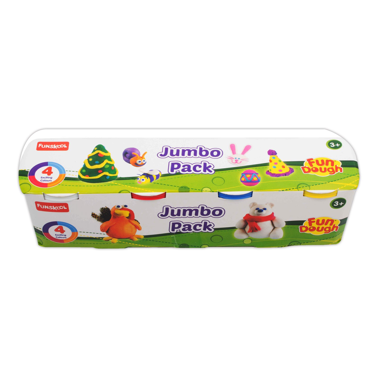 Fundough Jumbo Pack โ 4-Tub Dough Set for Creative Play (3+ Years)